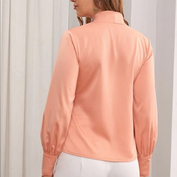Satin Blouse(coral pink colour) - Picture 3 of 3